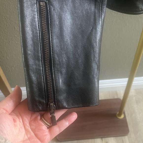 Bernardo Black Leather Jacket - Picture 7 of 14